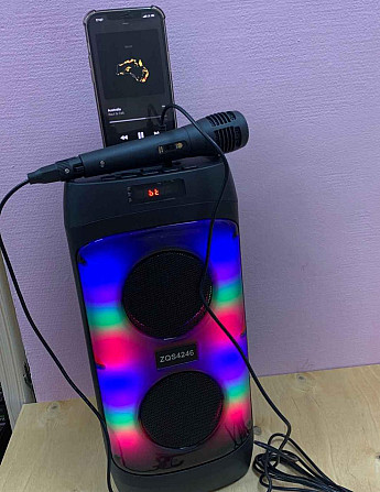 Колонка музична портативна Bluetooth ZQS4246, 30Вт, 2 динаміка, FM-радіо, LED підсвітка, еквалайзер Київ - фото 8