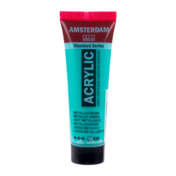 Краска акриловая AMSTERDAM (836) Зеленый металлик 20 мл Royal Talens Київ