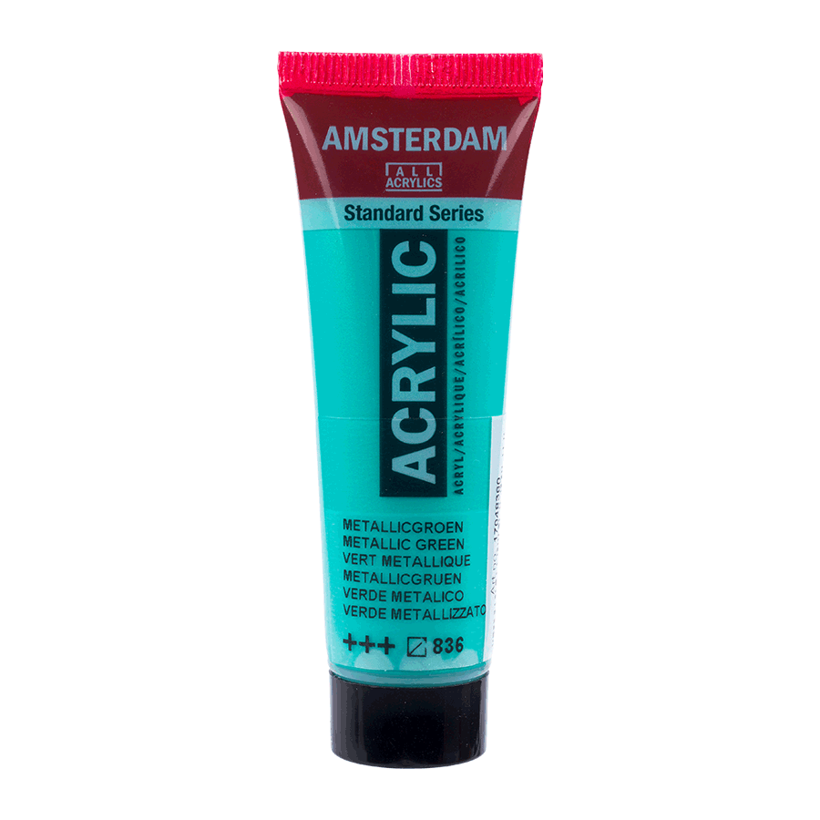 Краска акриловая AMSTERDAM (836) Зеленый металлик 20 мл Royal Talens Київ - фото 1