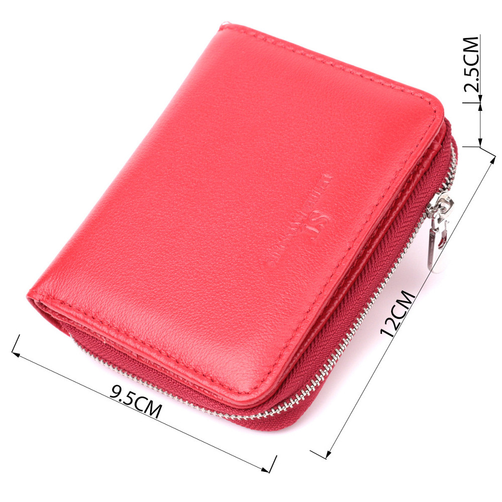 Кошелек для женщин яркого цвета из натуральной кожи Красный (ST Leather) Киев - изображение 7