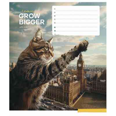 Зошит Школярик Gigantic cats 24 аркуша клітинка (024-3451K) Вінниця