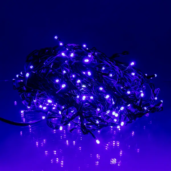 Уличная гирлянда бахрома 12 м 200 led черный провод Синий 12MBBL Киев - изображение 3