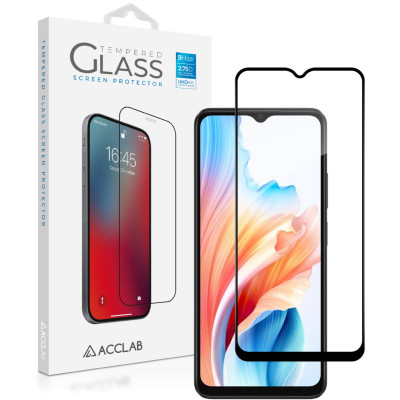 Стекло защитное ACCLAB Full Glue Oppo A38 5G Black (1283126582462) Винница - изображение 1
