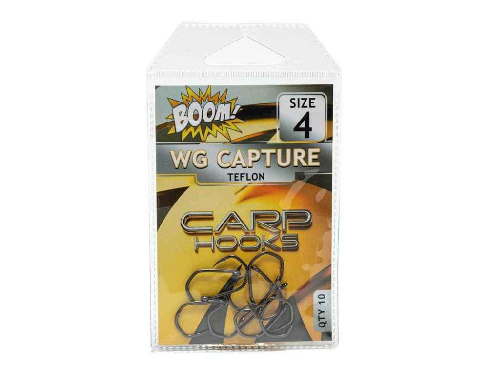 Гачок для мирної риби Wide Gape Сapture №4 (10 шт/уп) (Teflon) ТМ BOOM Київ - фото 2