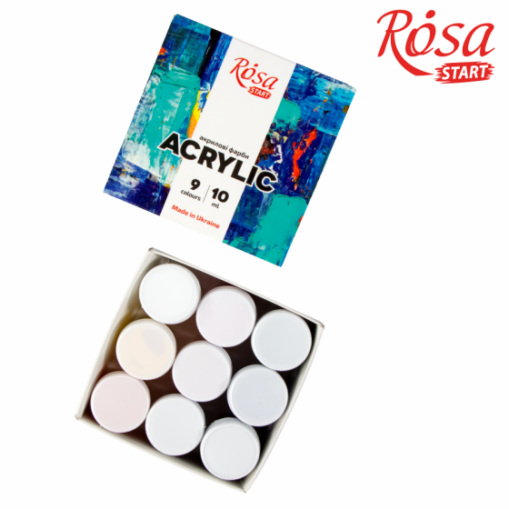 Набор акриловых красок COLOR 9×10мл ROSA START Киев