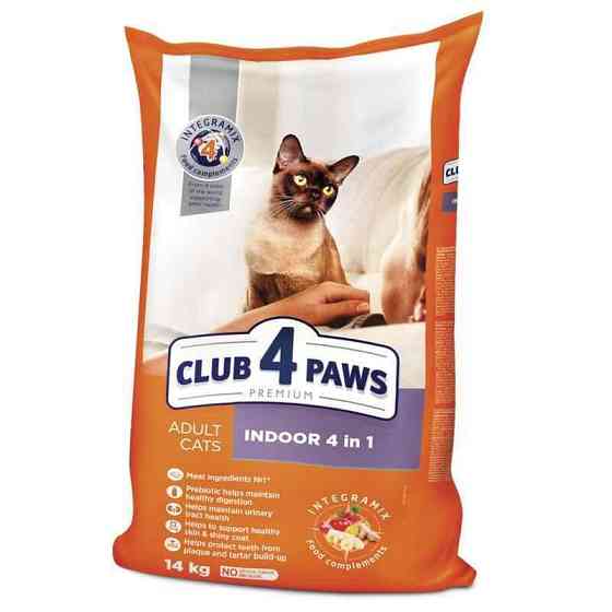 Club 4 Paws (Полуб 4 Лапи) Premium Indoor 4 in 1 Adult Cat Chicken корм із куркою для котів, що живуть у приміщенні 14 кг Запоріжжя