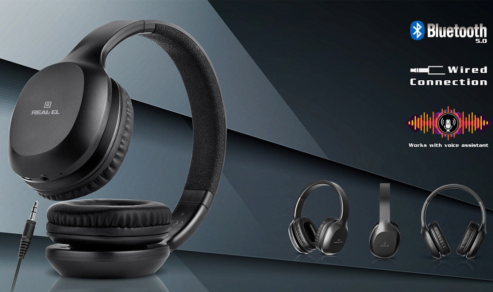 Bluetooth-гарнітура REAL-EL GD-820 Black Чорний Харків - фото 17