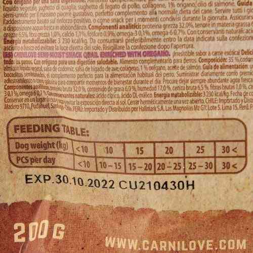 Лакомство Carnilove Dog Semi Moist Snack Quail with Oregano для собак для здорового пищеварения с перепелом и орегано 200 г Киев