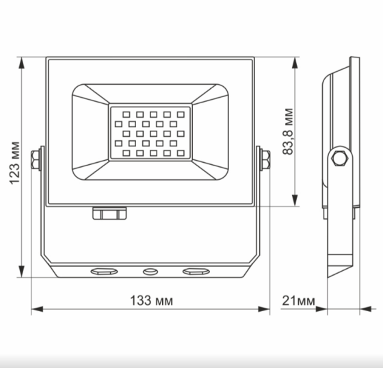 LED-прожектор 20W 6000К 220V TLF206 Titanum Житомир