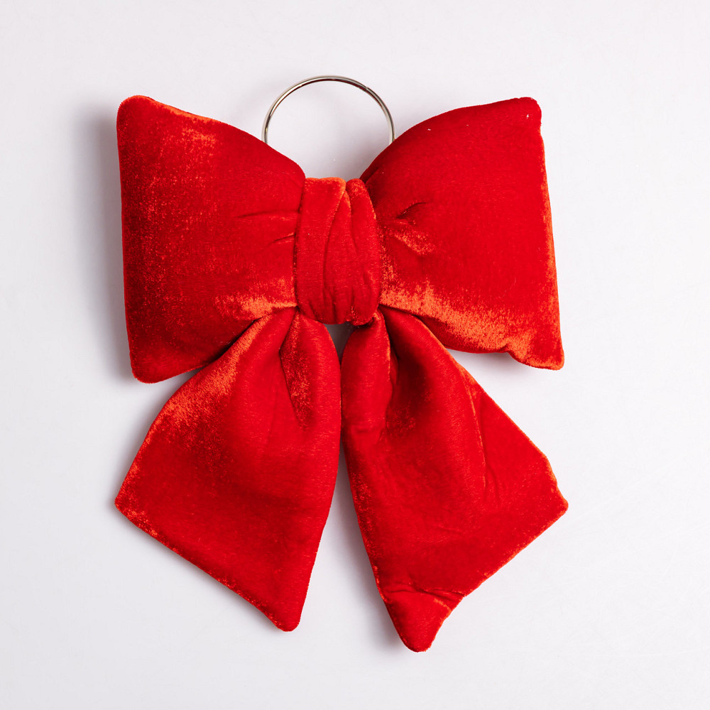 Yiwu Оксамитовий бант для декору на ялинку 25×35 (см) Червоний CR-2-16 Коломыя - изображение 1