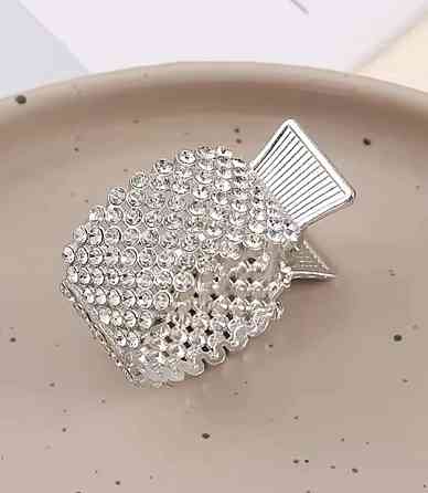 Затискач для волосся Сріблястий Сміла