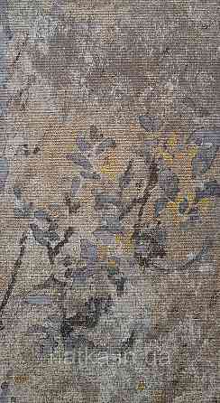 Обои винил на флизелине AS creation Della Natura 1.06Х10 листья ветки размытый рисунок черные серые золотистые Киев