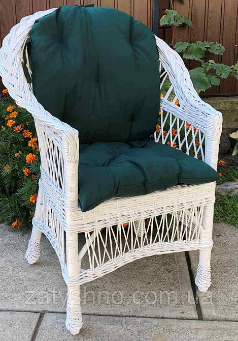 Крісло плетене ебіле з накидкою Київ - фото 5