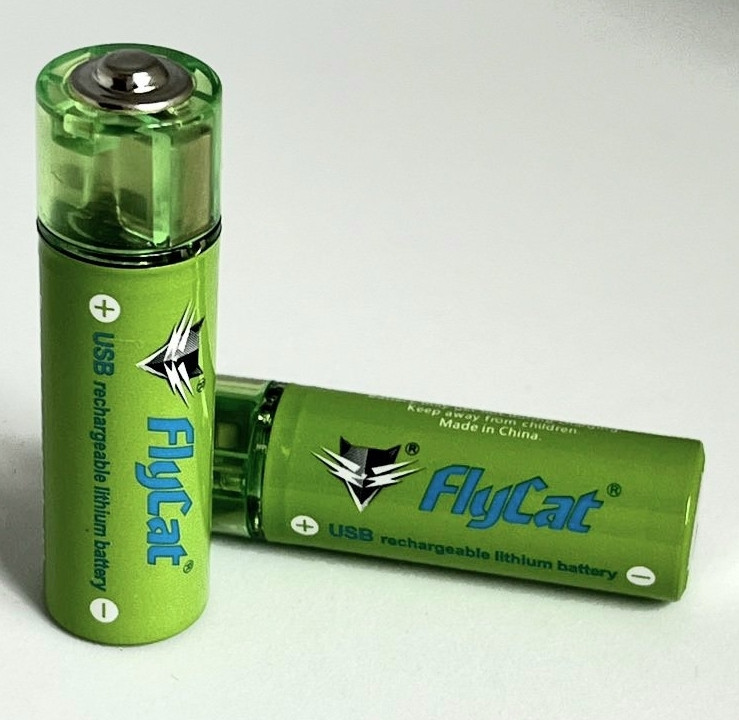 Аккумуляторы USB FluCat AA 1.5V 1450 mAh 2 шт. в комплекте Винница - изображение 1