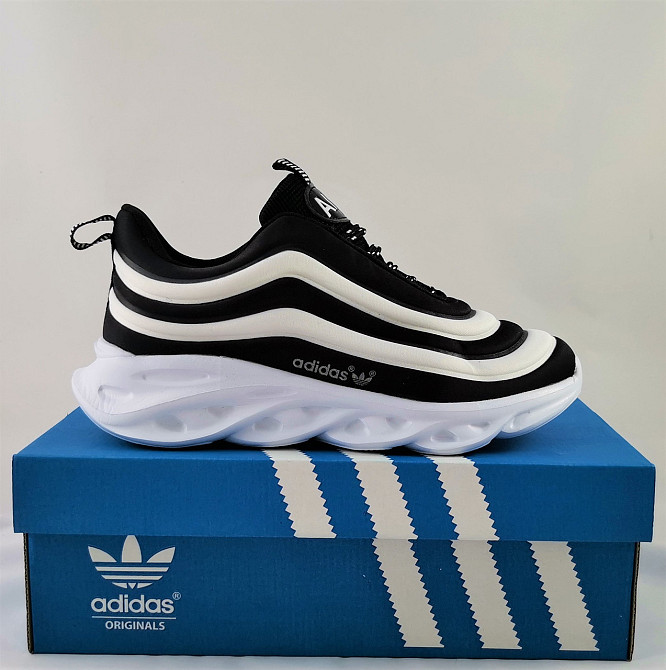 Кросівки Adidas Air Boost Білі Чорні Чоловічі Адідас (розміри: 42) Відео Огляд Дніпро - фото 8