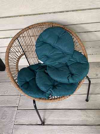 Подушка для стільців (38x38х5 см) кругла Decorator Мальмо колір лазурний 84-045 Київ