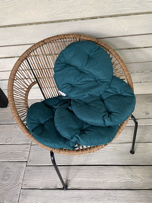 Подушка для стільців (38x38х5 см) кругла Decorator Мальмо колір лазурний 84-045 Київ - фото 6