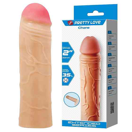 Насадка на пеніс PRETTY LOVE Chane 2 (50 mm) Extended Series, TPR Sex Aura Київ