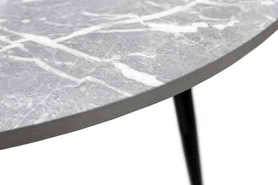 Стіл Слот D-90,УФ мармур сірий /чорні ноги Київ