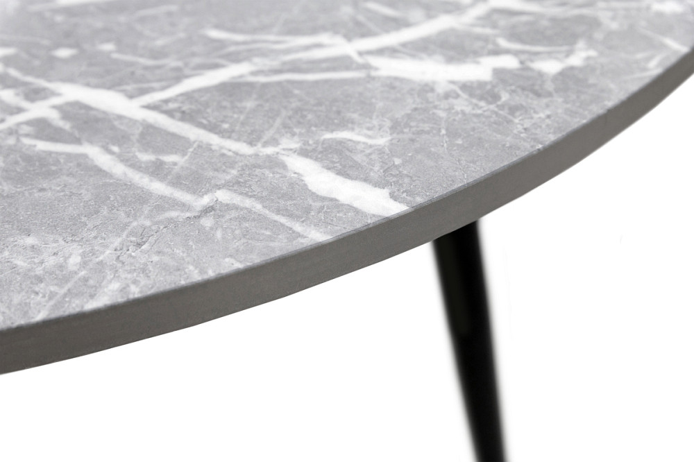 Стіл Слот D-90,УФ мармур сірий /чорні ноги Київ - фото 3