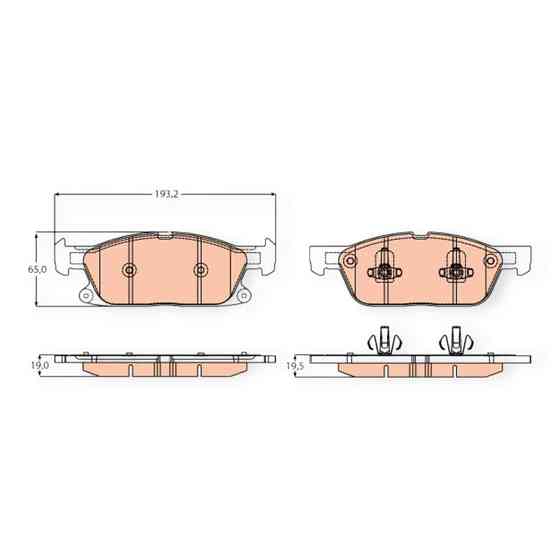 Колодки передние Ford Galaxy III, S-Max, Edge 15- (TRW) тормозные Мукачево
