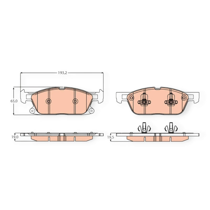 Колодки передние Ford Galaxy III, S-Max, Edge 15- (TRW) тормозные Мукачево - изображение 1