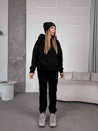 Женский стильный теплый костюм из флиса полар с шапкой Одесса