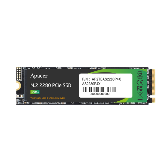 Накопичувач SSD M.2 Apacer AS2280P4X 1TB 2280 PCIe 3.0x4 NVMe 3D NAND Read/Write: 2100/1700 MB/sec Одеса