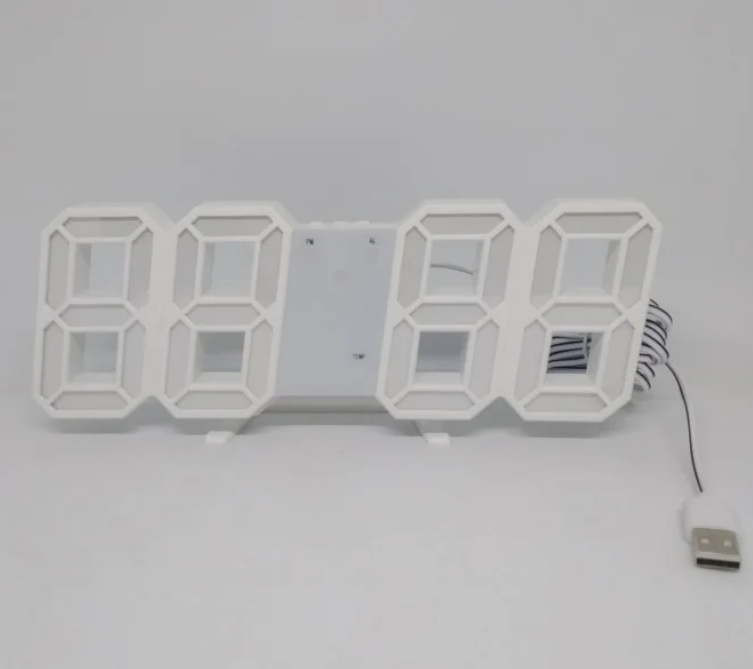 Годинники настільні LY 1089 з блакитний підсвічуванням, білі Вінниця - фото 1