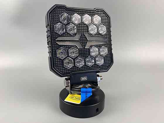 Фара LED квадратна 16 Led chip 12/24V. Широкий промінь + DRL світло + стробоскоп, світло 6500 К, IP67 Мукачево