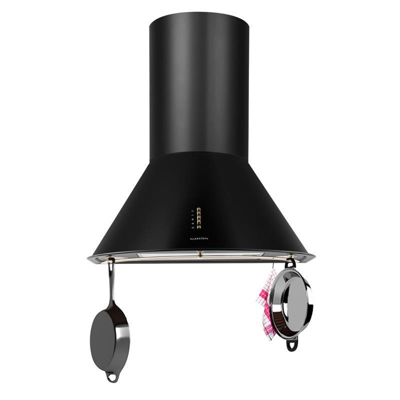 Lumio Primo ретро вытяжка 60см 490 м³/ч Светодиодная подсветка матовая черная (Германия, читать описание) Ровно - изображение 4