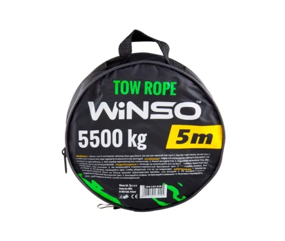 Трос буксировочний WINSO 135550 5.0 м, 5.5 т (у сумочці) Ковель