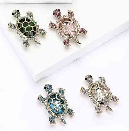 Брошка "Черепашка" Білий (0225) Сміла