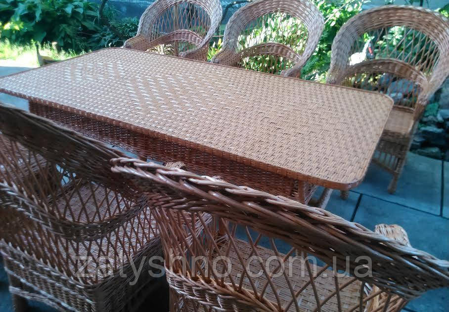 Набор плетеной мебели из лозы с большим столом Киев - изображение 5