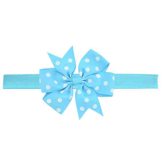 Дитяча пов'язка в горох one size блакитний Київ