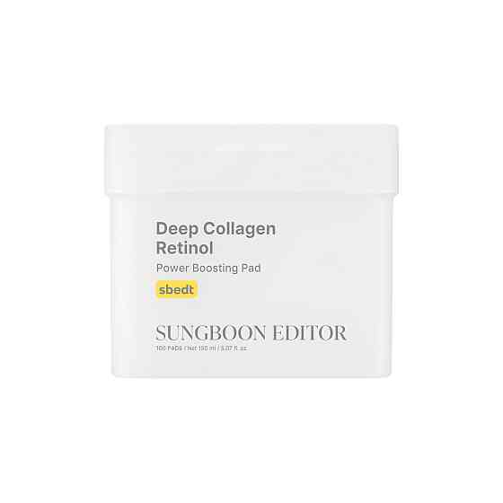 Педи для обличчя з ретинолом Deep Collagen Retinol Power Boosting Pad Sungboon Editor 150 мл (100 шт) Київ