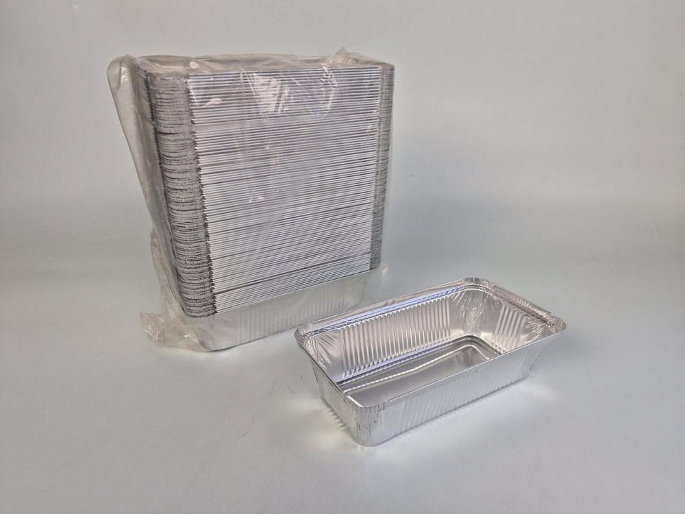 Прямокутний контейнер із харчової алюмінієвої фольги 900 мл SP62L100 штук (NEW) (1 пачка) Харків - фото 1