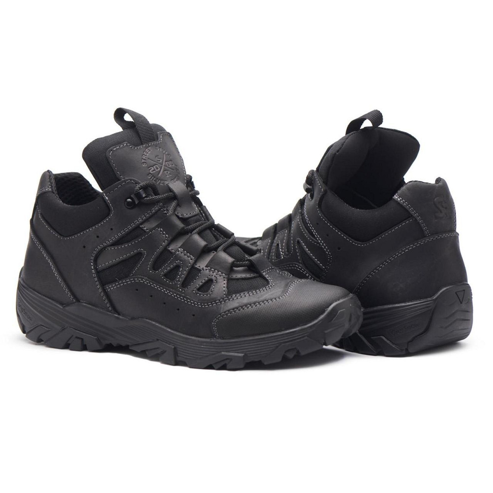 Тактические кроссовки кожа с  кордурой.Черные.11-01 38 (24,5) Харьков - изображение 7