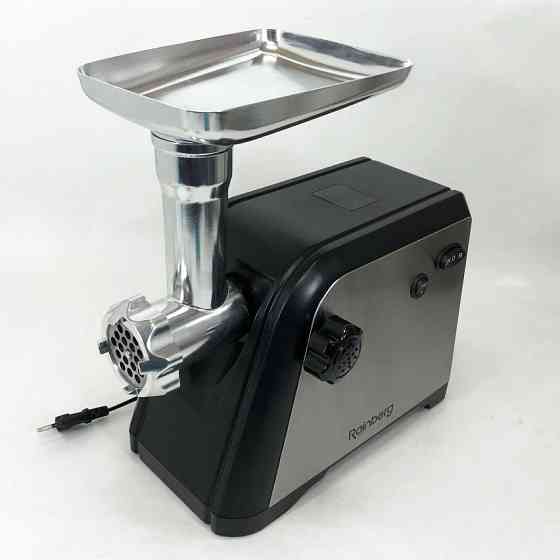 М'ясорубка електрична шнекова з реверсом Rainberg RB-672 3000W, Потужна компактна м'ясорубка для дому SF-24 Івано-Франківськ