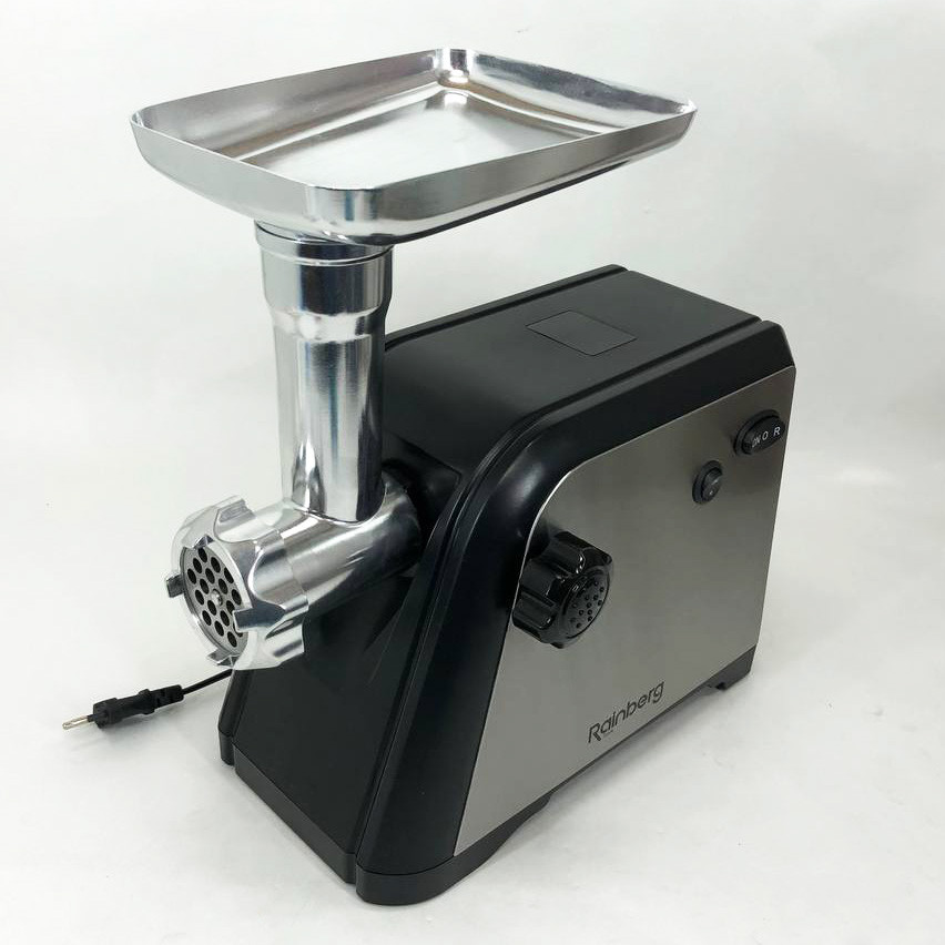 М'ясорубка електрична шнекова з реверсом Rainberg RB-672 3000W, Потужна компактна м'ясорубка для дому SF-24 Івано-Франківськ - фото 4