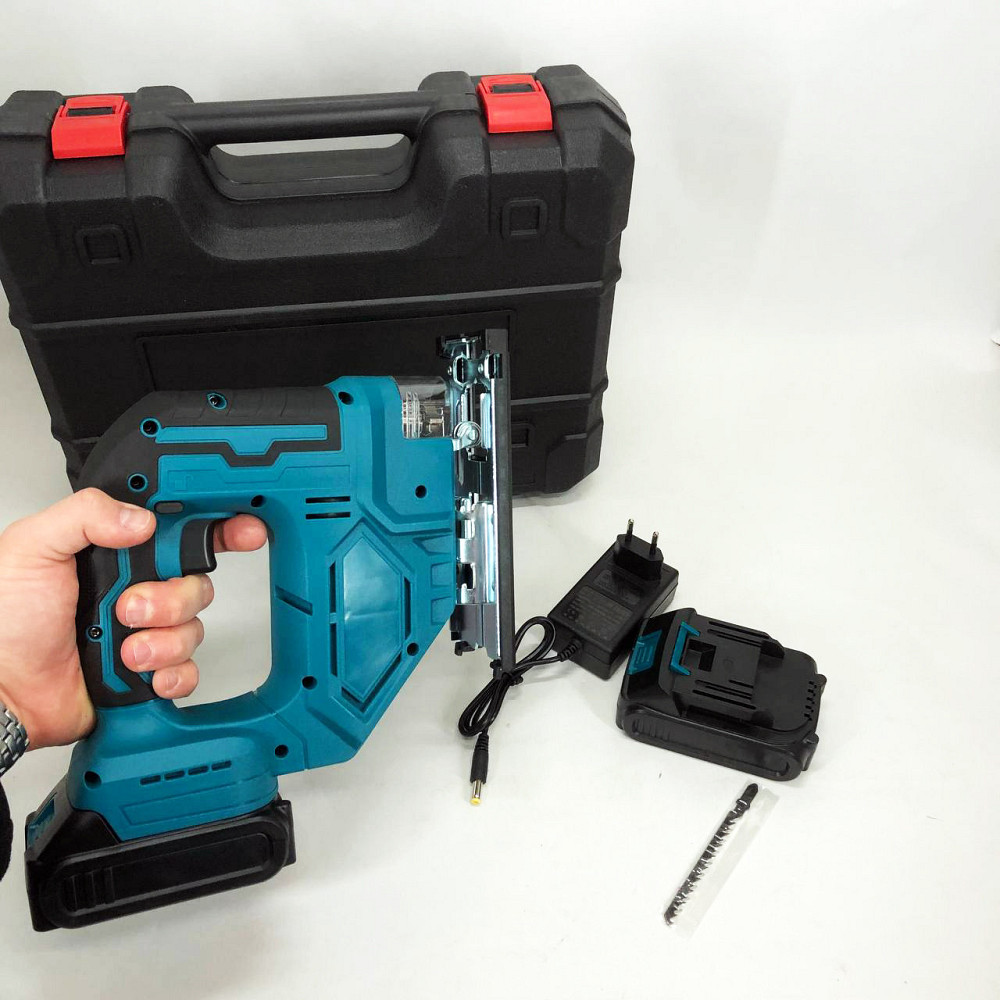 Аккумуляторный бесщеточный лобзик 24V с 2 АКБ в пластиковом кейсе с регулировкой скорости и EP-606 угла Киев - изображение 4