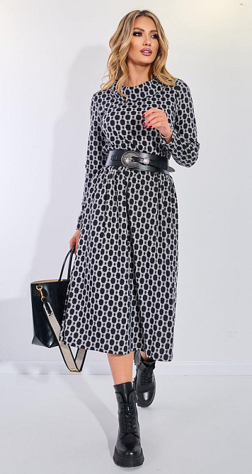 Плаття джерсі з принтом (44) Київ - фото 3