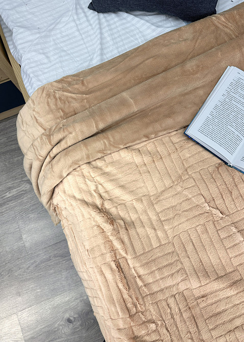 Плед-покрывало Премиум 220х240 см (+-5см) Бежевый (87-223) Киев - изображение 6