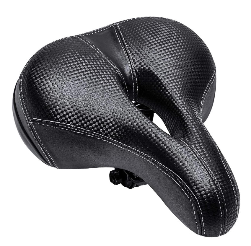 Седло для велосипеда на пружинах мягкое амортизирующее Черное 260*210 мм Бровары - изображение 7