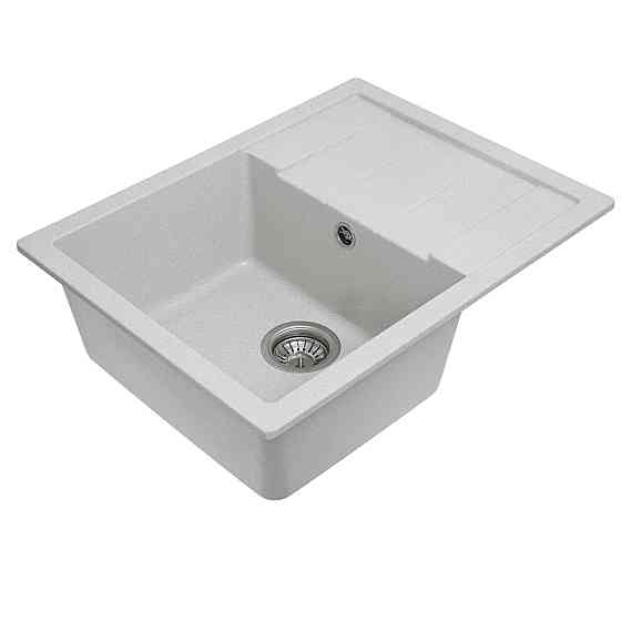 Гранітна мийка для кухні VALESO INTENSO 6550 матова Біла в крапку Коломыя