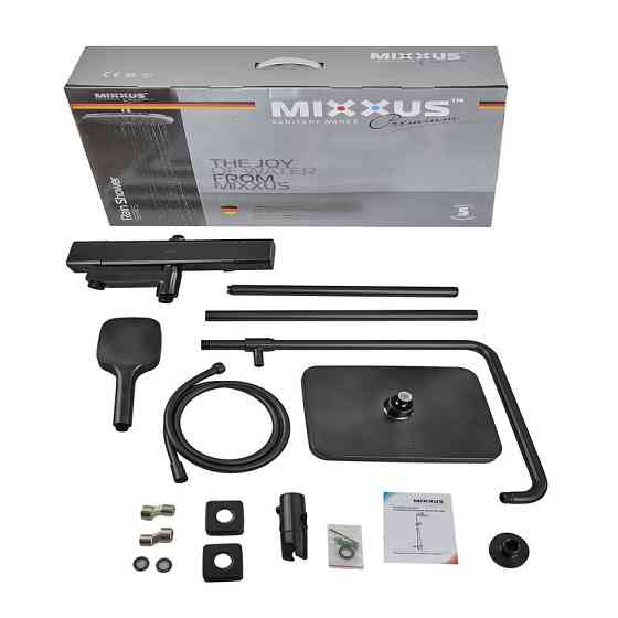 Душова колона Mixxus Premium VIRGO 009-J BLACK з термостатичним змішувачем,3 функції   ( MI6646 ) 36981 Харьков