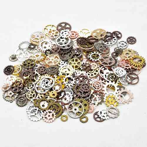 Набор подвесок металлических 100г, шармы шестеренки микс для украшений, браслетов, скрапбукинга Киев