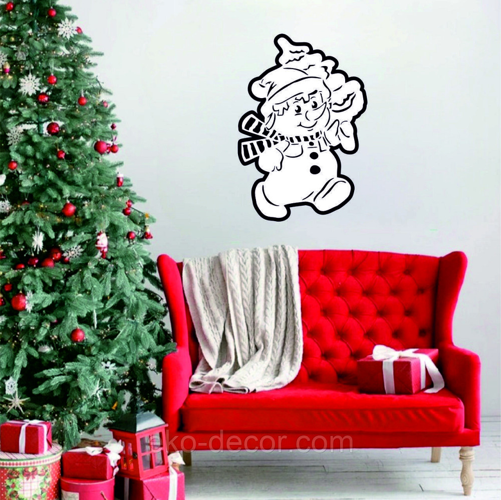 Декоративне настінне Панно «Сніговик», Декор на стену Київ - фото 1