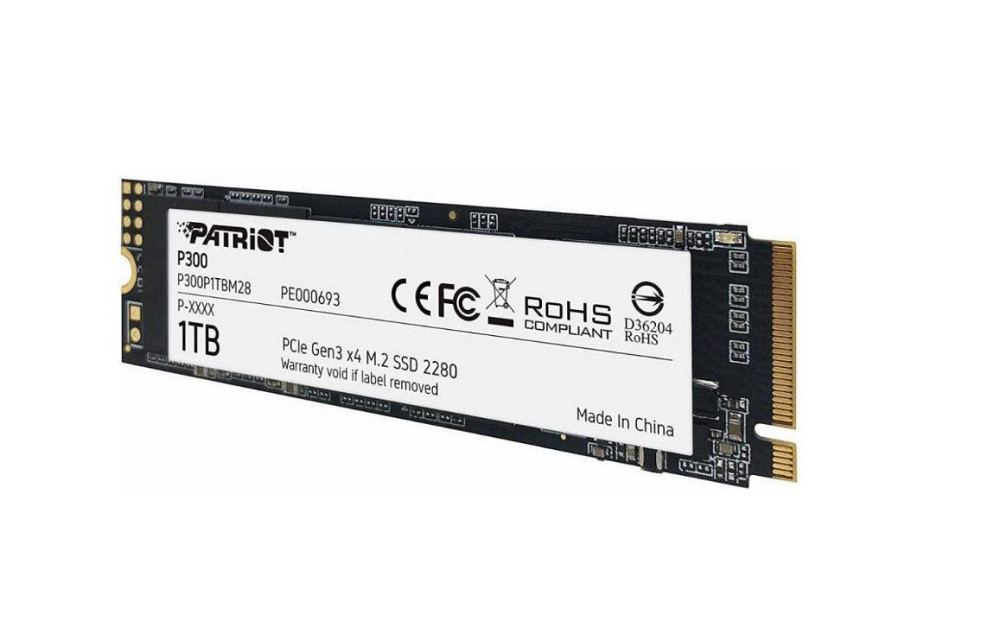 Накопичувач SSD 1TB Patriot P300 M.2 2280 PCIe 3.0 x4 NVMe TLC (P300P1TBM28) M.2 2280 Харьков - изображение 4