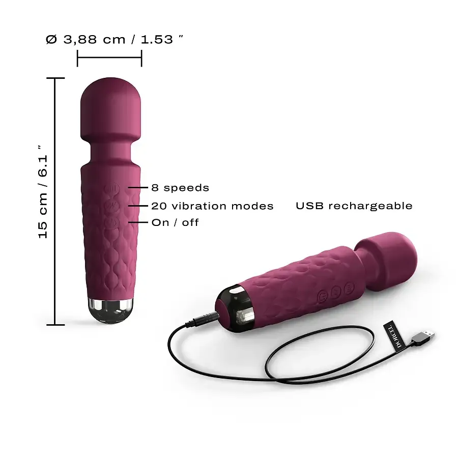 Мінівібромасажер Dorcel Wand Mini Wanderful Plum Львів - фото 2